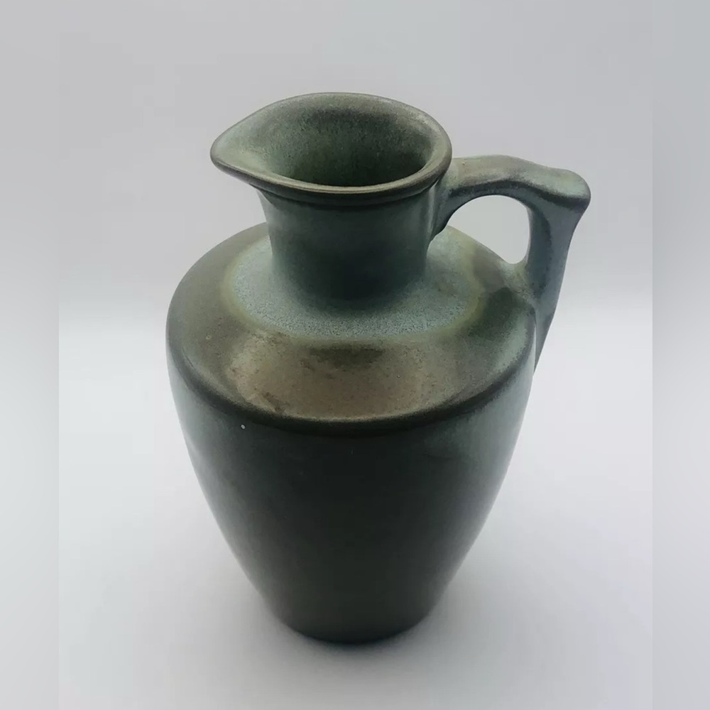 Vintage Frankoma Pottery Jug Pitcher # 838 Brown/Green 5"